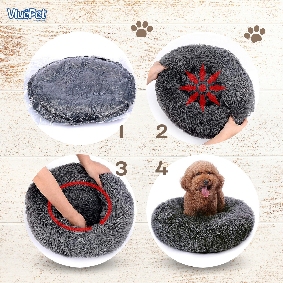 Give your pet the gift of better sleep with the VluePet® Calming Pet Bed.