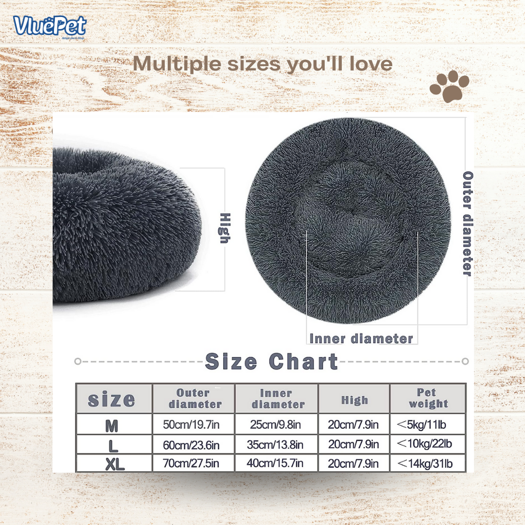 Give your pet the gift of better sleep with the VluePet® Calming Pet Bed.