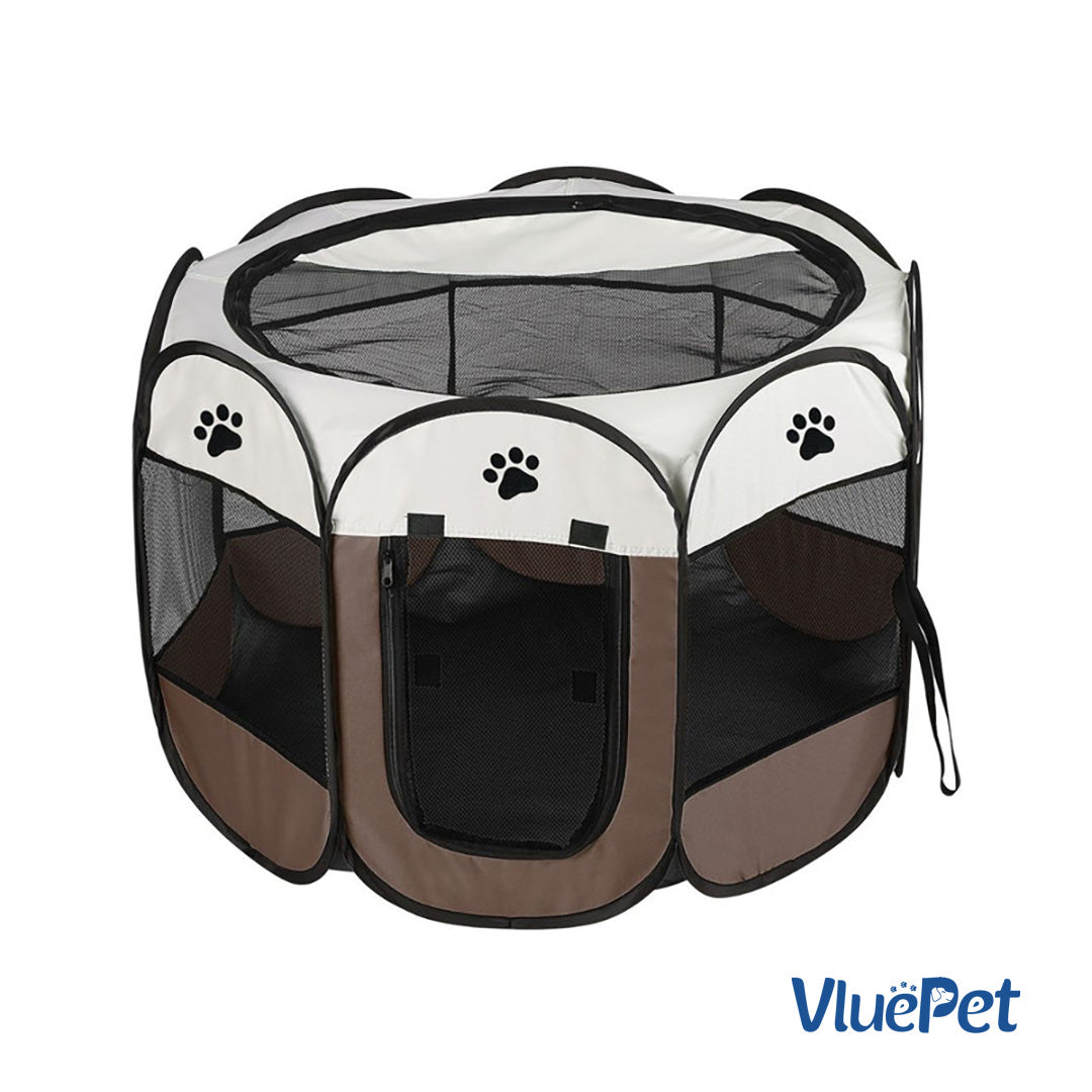 Give your pet a safe and portable play space with the VluePet® Foldable Pet Playpen.