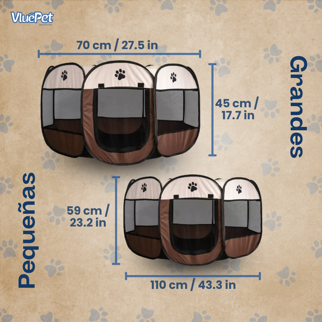 Give your pet a safe and portable play space with the VluePet® Foldable Pet Playpen.
