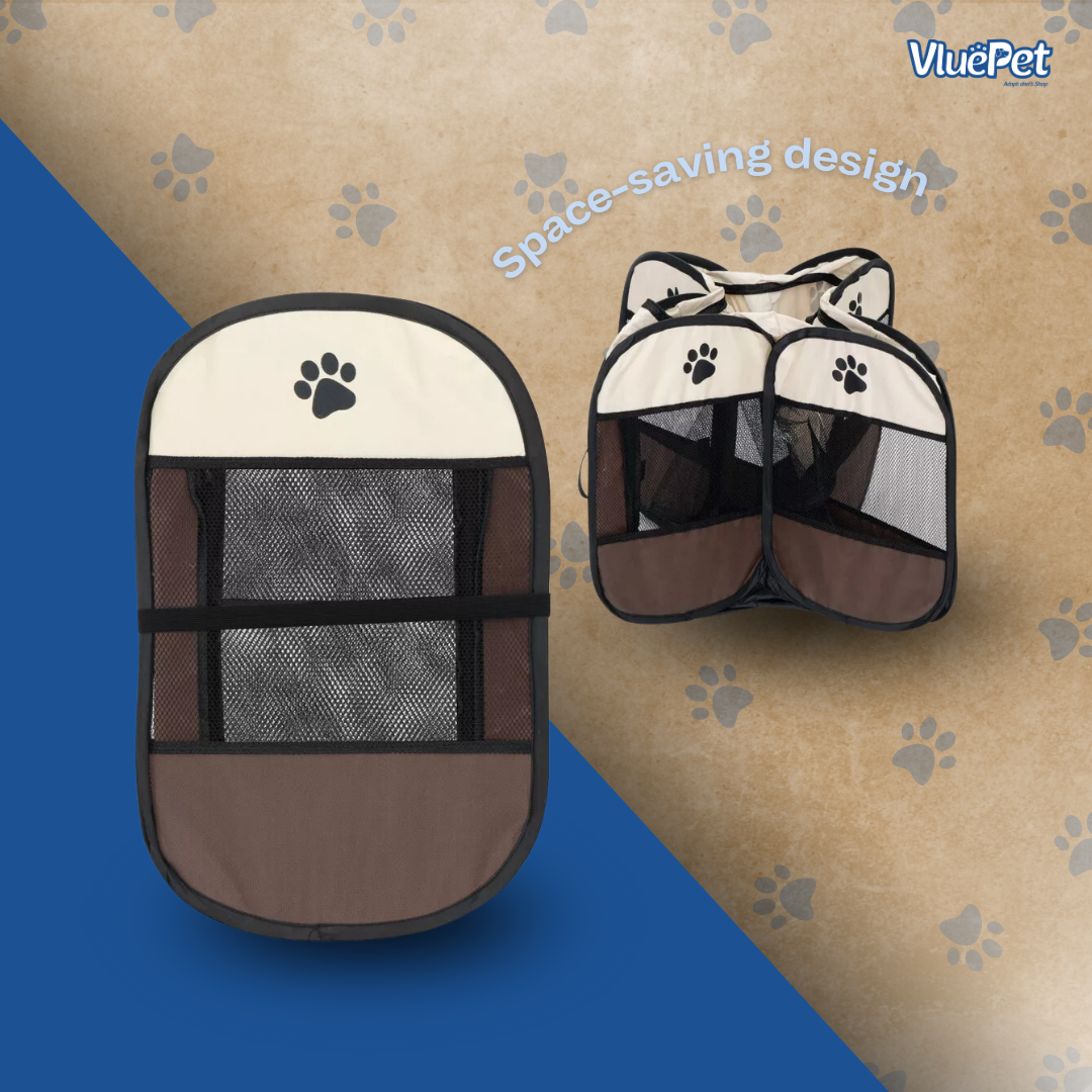 Give your pet a safe and portable play space with the VluePet® Foldable Pet Playpen.