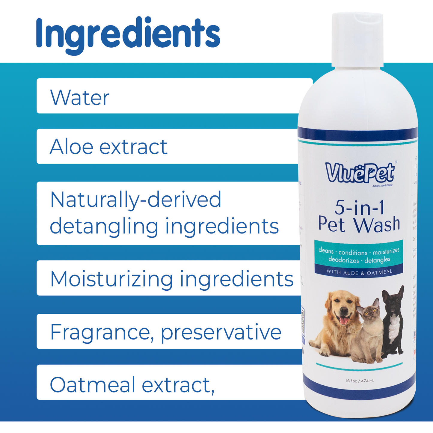 VluePet® 5-in-1 Pet Wash