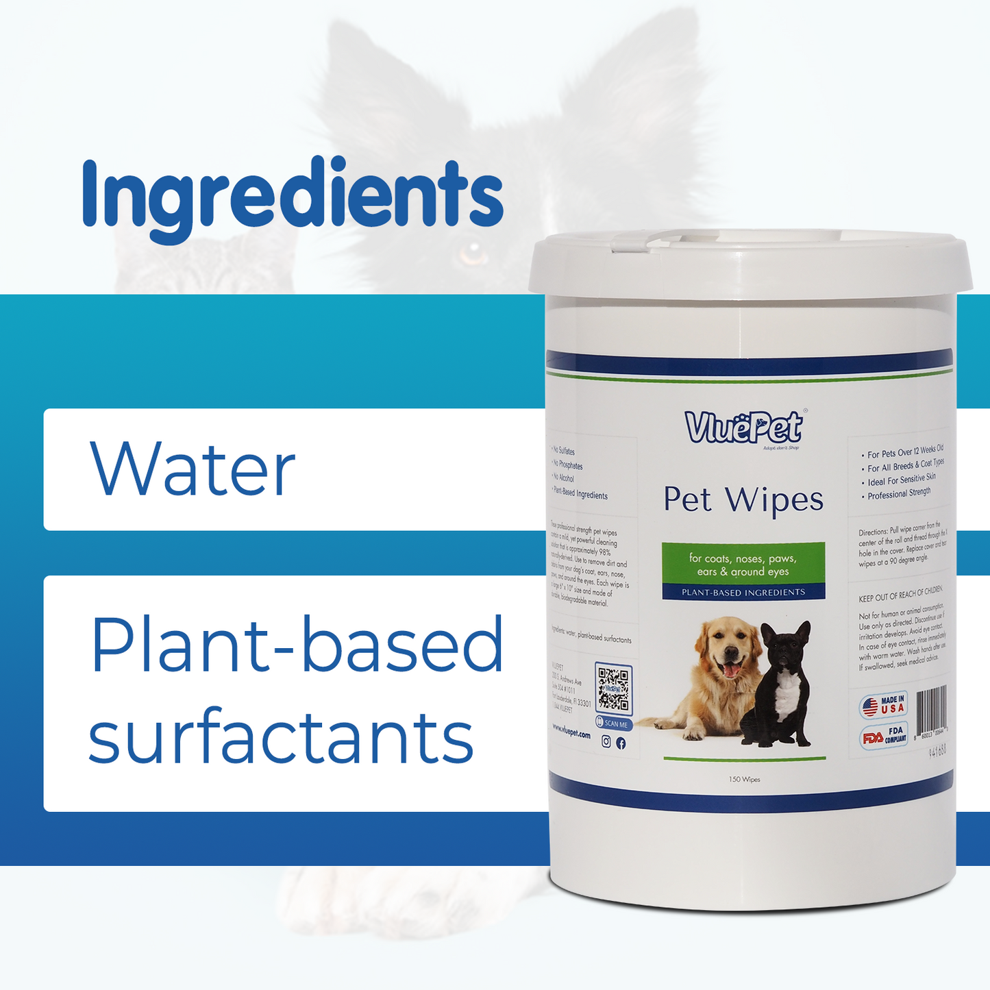 VluePet® Pet Wipes