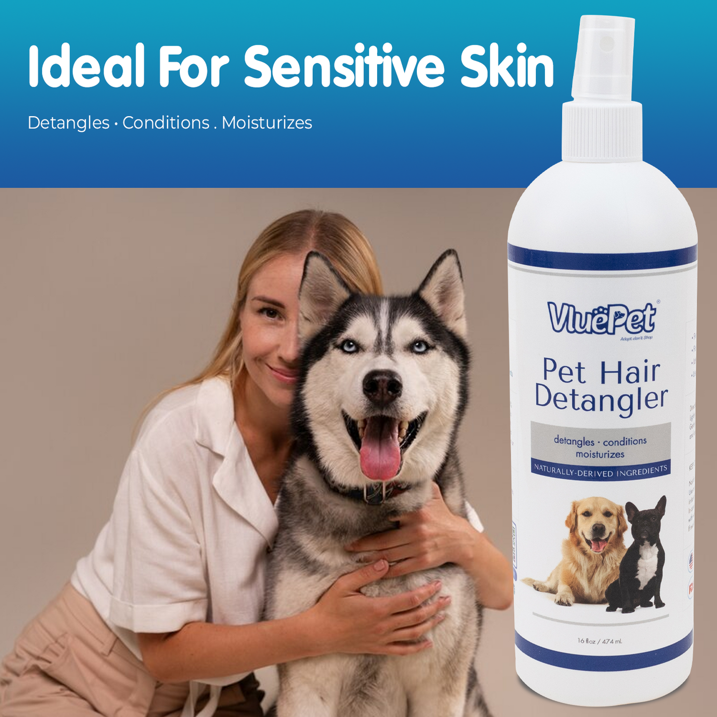 VluePet® Pet Hair Detangler