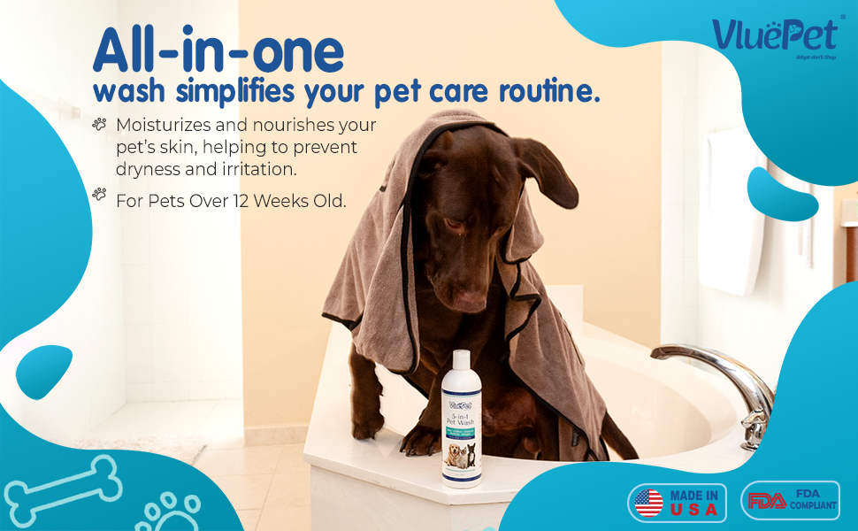 VluePet® 5-in-1 Pet Wash