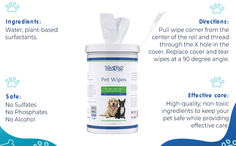 VluePet® Pet Wipes