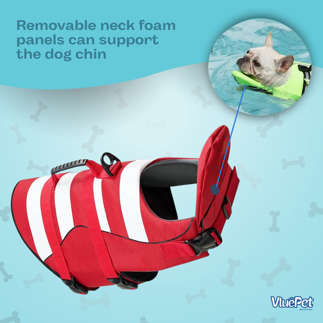 VluePet® Dog Life Jacket – Adjustable, Lightweight & Safe Swim Vest for Dogs
